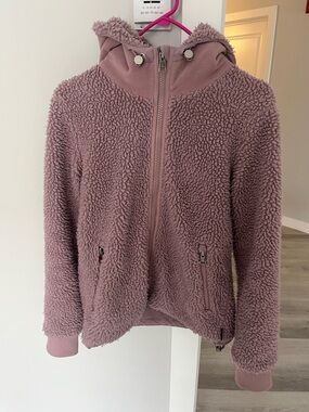 MPG Dusty Mauve Sherpa Zip Jacket